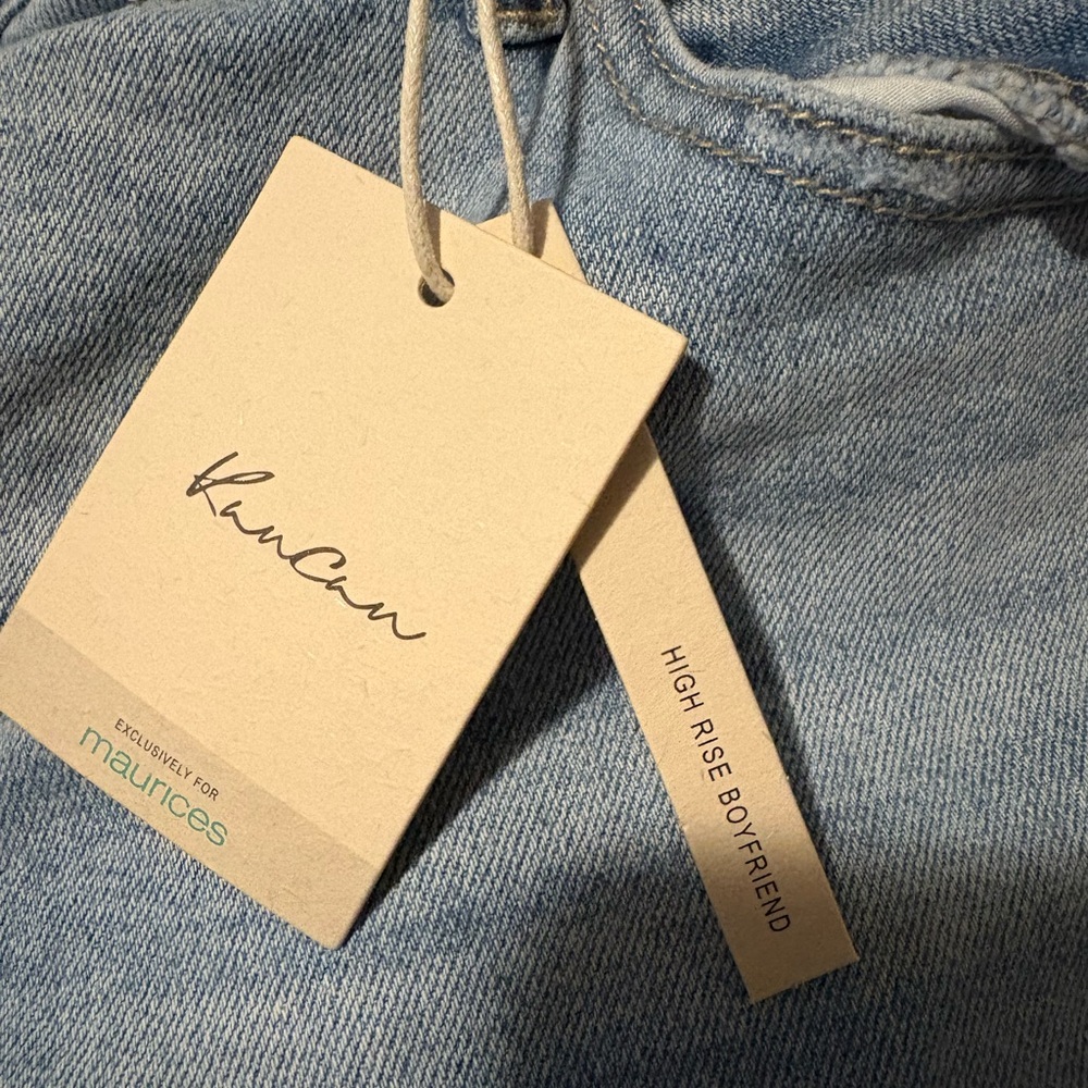 KanCan High Rise Boyfriend Jeans - Denim Blue - Picture 8 of 8